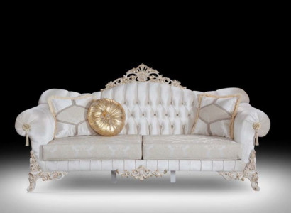 Sofa 3 Seater Upholstery Textile Fabric Chesterfield Couches Three Seater new